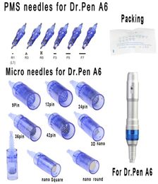 Vervangende micronedle -cartridges Tips voor auto -elektrische oplaadbare draadloze A6 DR Pen Dermapen Micro Roller Skin Care Therapy 7548298