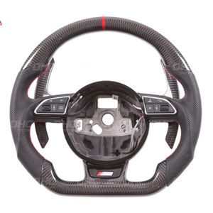 Volant de remplacement en Fiber de carbone véritable, pour Audi A1 A2 A3 A4 A5 S3 S4 RS3 RS4 RS5 RS6 RS7 S line