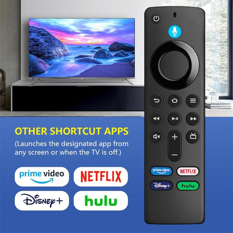 Ersättning Remote Control (L5B83G) med röstfunktion Fit (3: e generationen) för Fire TV Stick Lite Bt Voice Remote Controls/4K/Max/Lite/Cube och för Fire Smart TV -apparater