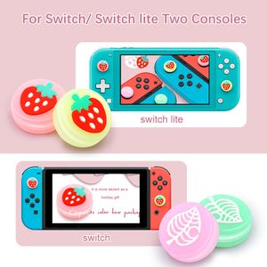 Étuis en silicone de remplacement Couvre Fruits Lumineux Joystick Caps Contrôleur Grip Thumbstick Buttons Cover Shell Pour Nintendo Switch Controllers hot