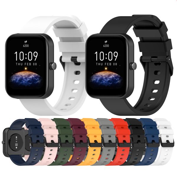 Bracelet de montre en Silicone de remplacement pour amazfit bip 3 GTS 3 2e 2mini pop pro BIP U bracelets Bracelet accessoires intelligents