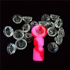 Bols en verre épais de remplacement pour tuyau en silicone Tuyaux de fumée à la main en silicone Bol en verre en nid d'abeille Bong à eau Accessoires pour tabac à herbes