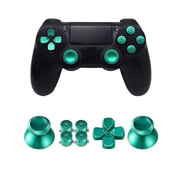 REEMPLACIÓN DE LOS PROFICIMOS DE LOS PROFICIMOS Y CROME D-PAD MOD Kit Metal Abxy Consola Botones de controlador para PS4