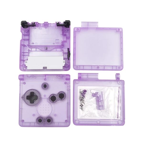 Remplacement transparent transparent des coquilles de logement transparent kit de pièces de réparation pour Gameboy Advance SP Console