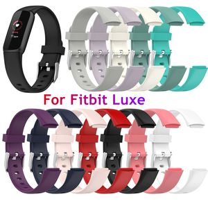 Vervanging Horlogeband Armband Polsriem Waterdichte Polsband Sport Dames Mannen Zachte Siliconen Bandjes voor Fitbit Luxe Smart Watch Band