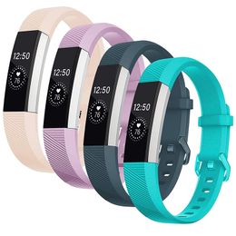 Vervanging horlogebandriem voor Fitbit Alta HR-riemen band siliconen correa polsband armband met veilige metalen gesp voor mannen vrouwen