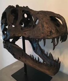 Réplique Dinosaure Skull Resin Animal Skeleton Ornement Hauted House Dinosaur Statue Accessoires de décoration pour la maison pour le salon 223652509