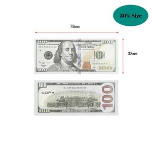 Réplique US FAKE Money Kids Play Toy ou Family Game Paper Copy Banknote 100pcs Pack327Q