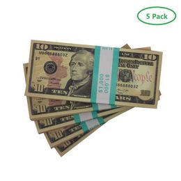 Réplique US Party Faux argent enfants jouent jouet ou jeu familial copie papier billet de banque 100pcs pack pratique comptage accessoire de film 20 dollars F208s 1NVVF