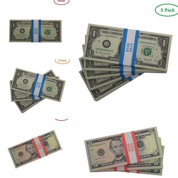 Réplica Party US Money Fake Kids Jugar juguete o juego Familia Copia de papel Banknote 100pcs Pack Practice Contando la película Prop 20 dólares F208S 4ZJX16LRJ