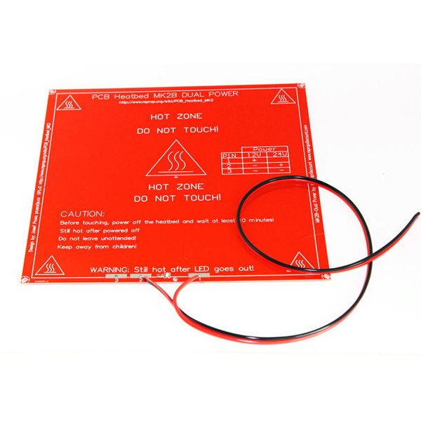 Imprimante 3D RepRap PCB lit chauffant MK2B ligne de lit chauffant pour Prusa Mendel 12/24V B00251