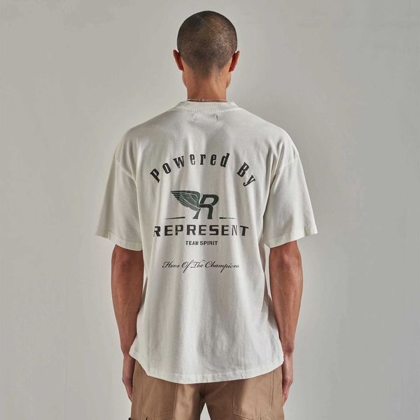 Représente t-shirt High Street Représentant Logo Imprimé Petite Broderie Col Rond T-shirt À Manches Courtes Belle Mode Couple Coton Lâche