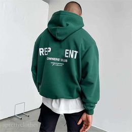 Representhoodie 2024 Sweatshirts Represente Sweat à capuche Designer Top Lettre Marée pour hommes Marque Wild High Street Casual Couple Lâche Représentant Sweat à capuche 994