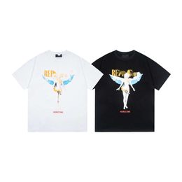 Representshirt redonda de cuello redonda Top camiseta diseñadora de lujo camisetas de moda para hombres de camisetas de ángel patrón impreso verano