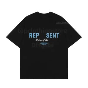 Représente Sweat à capuche Reprreesent T-shirts Peurs de Dieu All Saints Owner's Club Tee Marron Reprreesent Gris Vert Bleu Décontracté Manches Courtes Surdimensionné 965