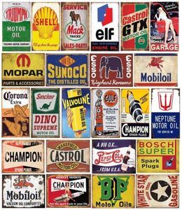 Reproduit Pack Vintage Gas Oil Retro Publication antique Métals Signes pour garage Man Cave Bar Cuisine Nostalgic Car Decor 8x12 Inch5526942