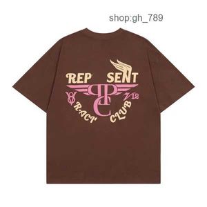 reprreesent T-shirts pour hommes Cotton Owner's Club Reprreesent Graphic Tee coton Marron Gris Vert Bleu Décontracté Manches Courtes Surdimensionné Taille S-XL 16 YZ5K