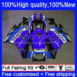 Carrocería azul Repsol para HONDA CBR600FS CBR600 F2 CBR600CC 91-94 Cuerpo 34No.162 CBR 600F2 600 F2 FS CC 600CC 600FS 1991 1992 1993 1994 CBR600F2 91 92 93 94 Kit de carenado