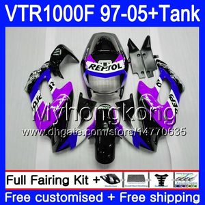 Repsol Purple + Tank voor Honda Superhawk VTR 1000 F 1000F VTR1000 F Bodys 56HM.148 VTR1000F 97 02 03 04 05 1997 2002 2003 2004 2005 Valerijen