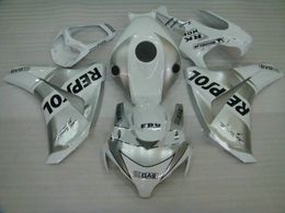 Kit de carénage de moisissure d'injection pour Honda CBR1000RR 08 09 CBR 1000RR 2008 2009 CBR 1000 RR White Silver Fairings Set