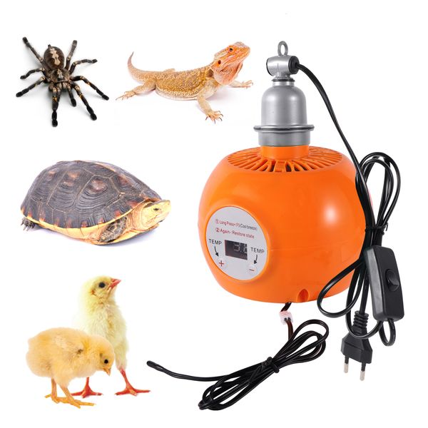 Suministros para reptiles, 1 unidad, calentador para mascotas, lámpara de calefacción para animales, caja de termostato de luz cálida, 220V, 150W para incubadora 230710