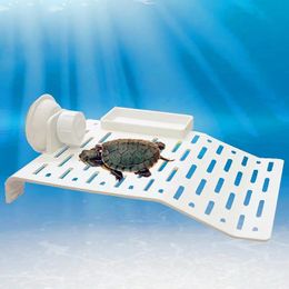 Reptielenbenodigdheden Aquatisch zonneplatform met zuignappen Turtle Ramp Terras Drijvend eiland Schildpadhabitat Decoratieaccessoires 231201