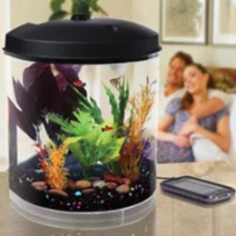 Suministros de reptiles Aquatunes 35gallon Aquarium con sonidos de la naturaleza iluminación LED y filtro de potencia interna ideal para una variedad de peces tropicales 230816