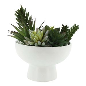 Reptielenbenodigdheden Kunstmatige gemengde succulente broeken in keramische kom Plantenbak Hagedishuid Baardagaam hangmat Aquariumdecoratie accessoire 230925