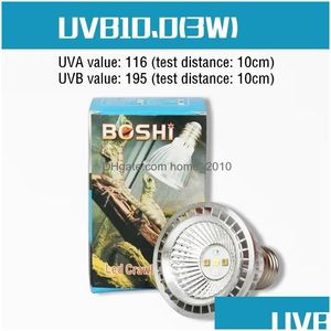 Suministros de reptiles iluminación Uvaadduvb 5.0/10.0 Lámpara BB Tortuga Basking Luz UV de la Luz UV Lizards Calefacción 3 IN1 FL Espectro Sunlight D DHEOJ