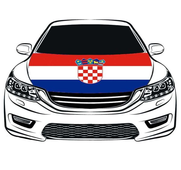 Cubierta de capucha de auto de las banderas de la República de Croacia 33x5ft 100 PoliesterEngine Las telas elásticas se pueden lavar el lanor del capó de automóvil 8198201