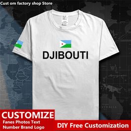 République de Djibouti DJI pays t-shirt personnalisé Jersey Fans bricolage nom numéro haute rue mode ample décontracté t-shirt 220616gx