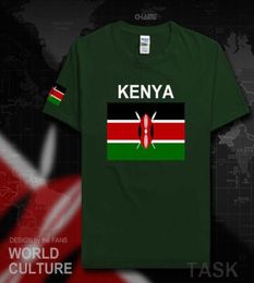 République du Kenya Kenyan Men T-shirt Jerseys Nation Team Tshirt 100 coton Tshirt Sporting Vêtements Tees Flag country Ken X06211185822