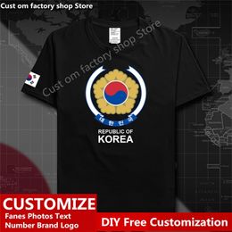 República de Corea del Sur País Camiseta personalizada Jersey Fans DIY Nombre Número High Street Fashion Loose Casual T Shirt 220616
