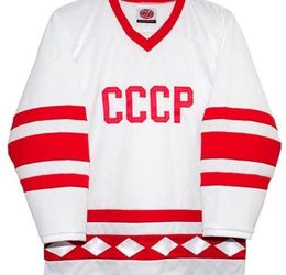 RERA Hommes véritable broderie complète russe 1980 CCCP Hockey BLANC Jersey 100 Maillot de broderie ou personnalisé n'importe quel nom ou numéro Jersey6544629