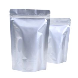 Bolsas resellables a prueba de olores Bolsa de papel de aluminio para almacenamiento de alimentos Bolsa de embalaje con cremallera que se puede volver a cerrar