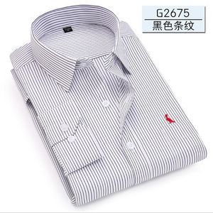 Reserva Aramy hommes chemise printemps couleur unie/rayures bureau d'affaires chemises formelles pour hommes 7XL grande taille 220406