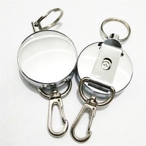 Resilience Steel Wire Rope Elastic Keychain Sporty Retractable Alarm Key chain Anti-lost telescopic key ring Keys trinket DLH172