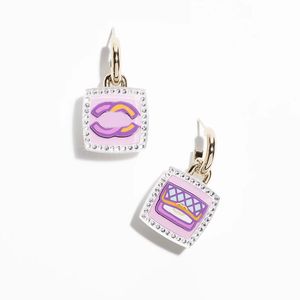 Hars ontwerper dames sieraden mode-accessoires schattige roze vierkante oorbellen
