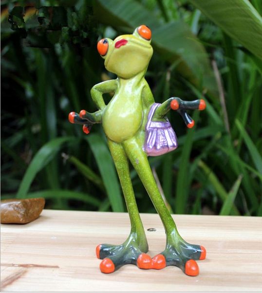 Resin Frog Animal Crafts 3d Frog Figurine Home Office Desktop Decoration Garden Indoor Outdoor Miniatures Y2001064997863