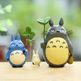 Hars Hayao Miyazaki's Totoro Model Figurines Fee Flower Pot Ornament Miniaturen Moss Gnome Decoratie Ambachten Geschenken Home Y0910