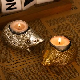 Hars egel kaarsen houders decoratie huis woonkamer kandelaar ornamenten