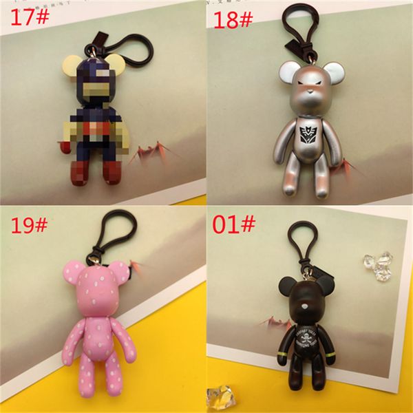 Porte-clés en résine Violent ours Popobe joint ours dessin animé poupée porte-clés point pendentif jouet