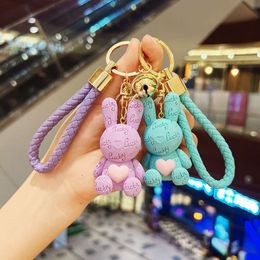 Lettre de résine Love Lapin Small Pendent Keychain Backpack Doll Doll Jewelry Accessoires Accessoires Keychain Pendant