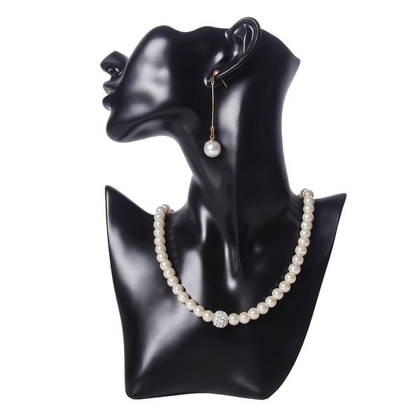 Resin Mannequin Collier Boucles d'oreilles Holder Head Bust Stand Model Model Retaiter Counter Jewelry Organizer Collier Affichage