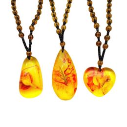 Hars Natural Insect Specimen Artificial Amber King Scorpion ketting hanger Creative Man Ornament Children's Gift