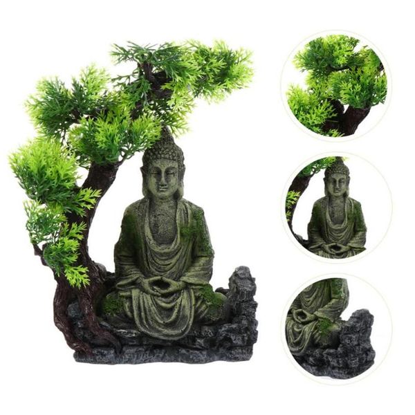 Figurine Zen en résine, décoration exquise, Antique, Unique, créative, pour Aquarium, Statue de bouddha, 249j
