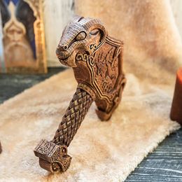 Résine Panthéons nordiques Dieux figurines sculpture bourse miniatures créatives ornement nordique famliy décoration artisanat 240507