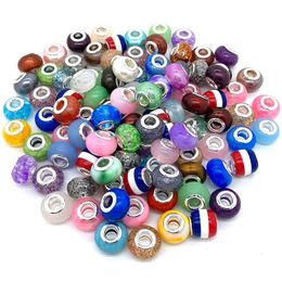Harz zufällig gemischte Farben und Design-Perlen-Charms passen zur Schmuckherstellung, Armband-Halskette, Anhängergröße ca. 14 mm, min. Bestellen Sie 100 Stück Dro Dhoru