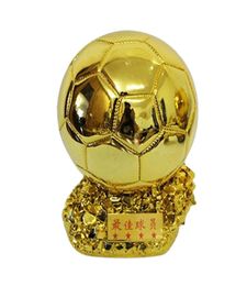 Resin voetbaltrofee World Ballon D039or Mr Football Trophy Player Awards Golden Ball Soccer voor souvenir of cadeau2767909