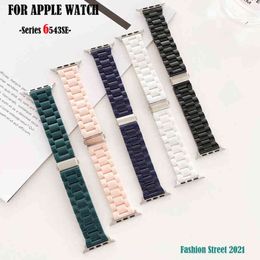 Harsriem voor Apple Band 44mm 40mm Correa 42mm 38mm Dames Sportriem Luxe Armband I-serie 6 5 4 3 SE 7 41 / 45mm G220420